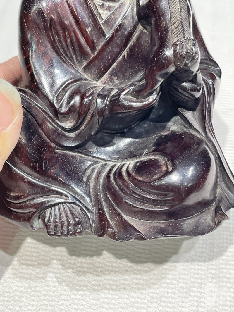 清代 紫檀木雕伏虎罗汉 - 图5